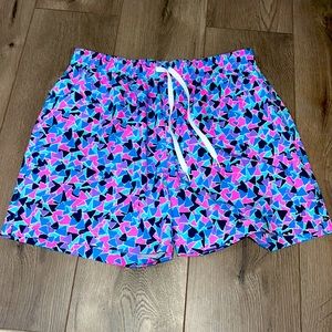 Chubbies swim trunks with art deco detail
